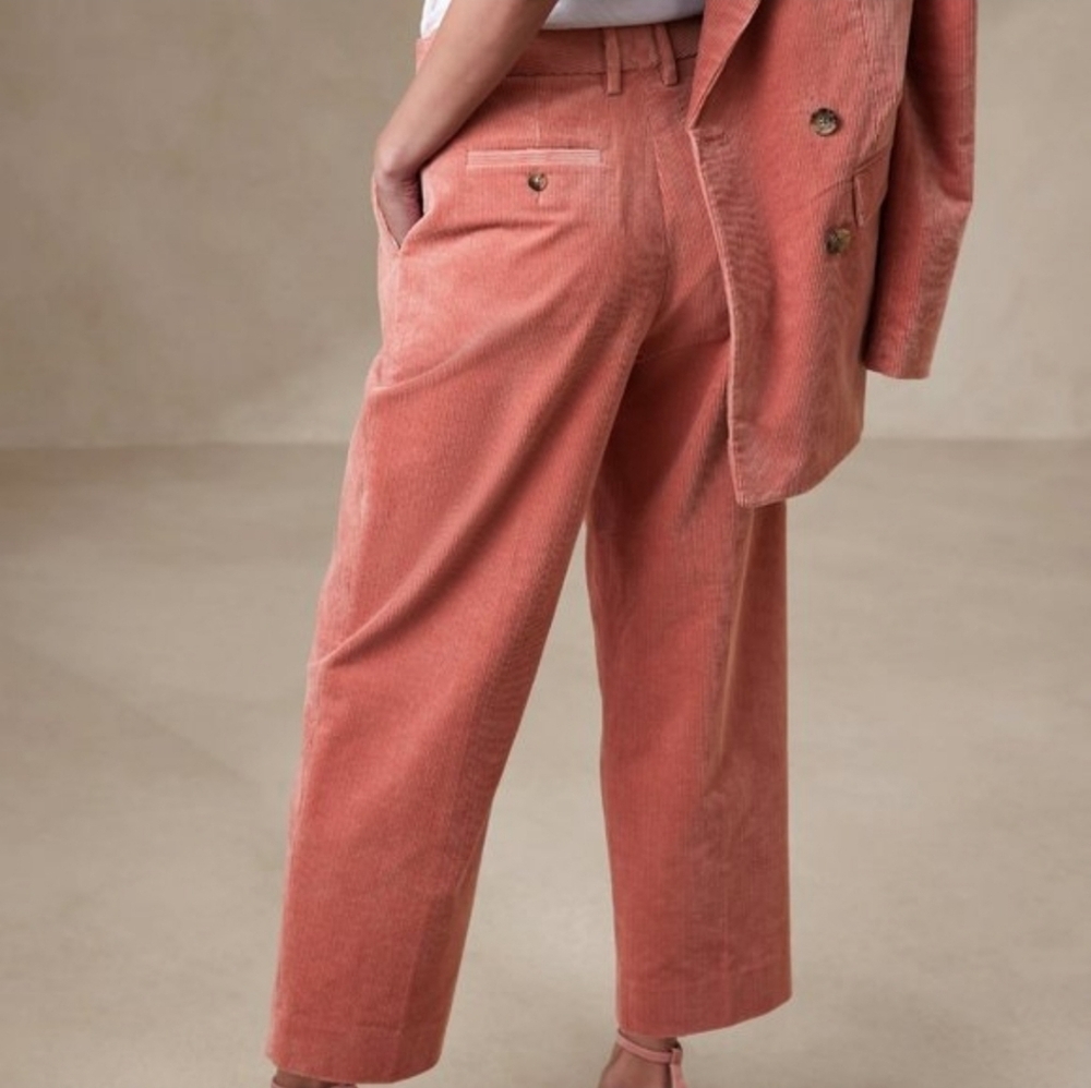 Banana Republic Rivoli Coral Corduroy Pants - Picture 2 of 7